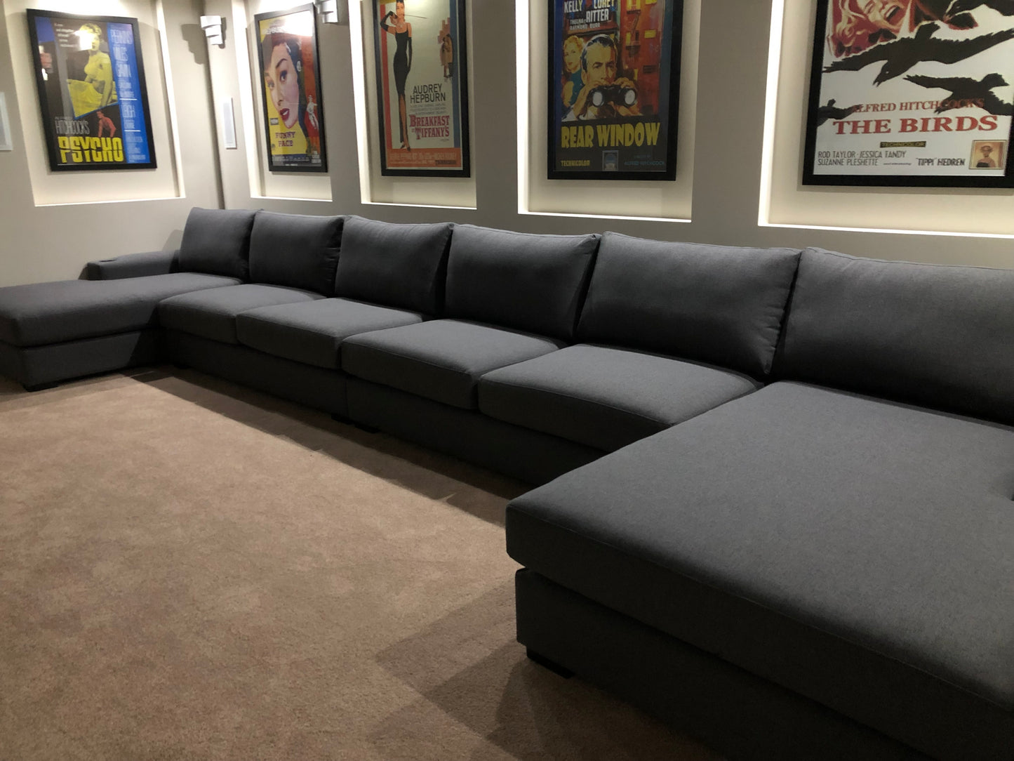 Larkham Dual chaise sofa - 4 meters wide