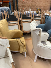 Reupholstered french provincial chairs