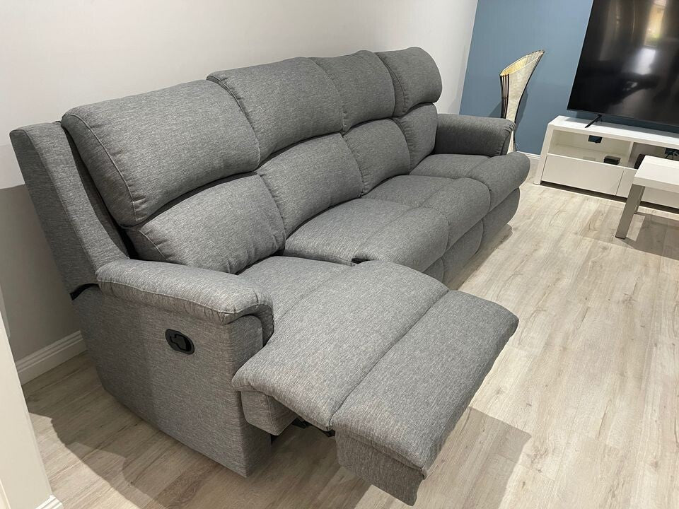 Lima 4 seater with one reclining seat + single recliner - Leisure Lounges
