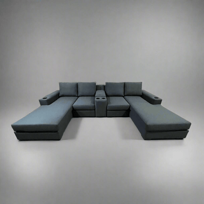 Larkham Dual chaise lounge with centre console - 4 seat - Leisure Lounges