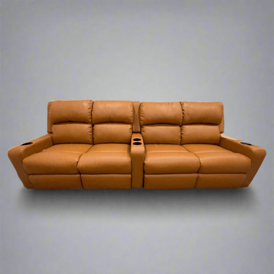 Lima leather manual recliners x 4 package - Leisure Lounges